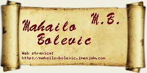 Mahailo Bolević vizit kartica